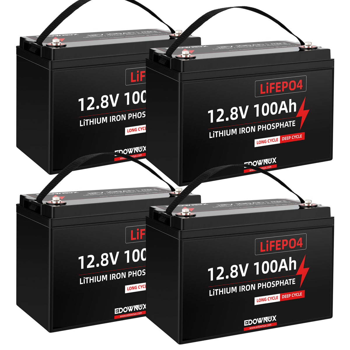 Edownux 12v 100Ah mini LIFEPO4 Battery BMS 100A 1280W, 100% Deep cycle 1280Wh